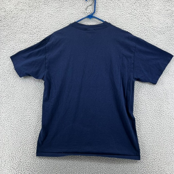 Vintage 90s Cape Cod MA Light House Graphic T-Shirt Navy Adult Large Hanes USA - Picture 2 of 14